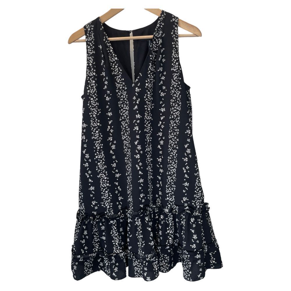 BCBG Paris Floral Ruffle Hem Dress